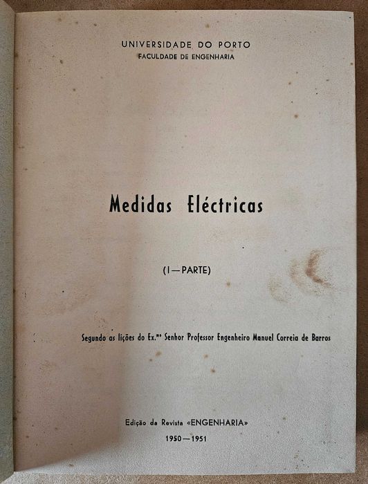 Medidas Eléctricas - Correia de Barros - Engenharia, Electricidade