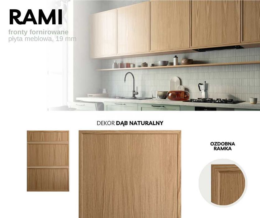 SK RAMI - Zestaw mebli kuchennych modułowych, fornirowanych - wycena