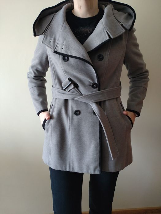 Płaszczyk przejściowy szary L/XL