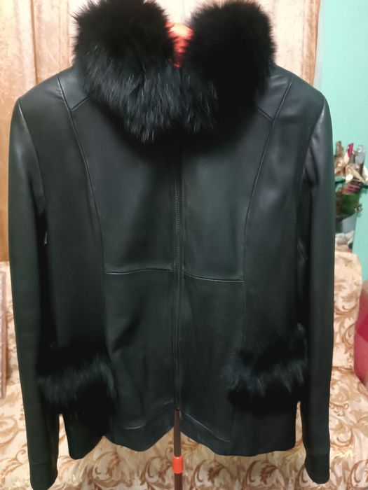 Продам шкіряну куртку Демі авто леді Розмір 50-52