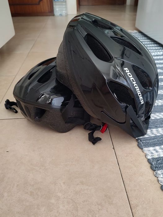 Capacetes bicicleta B’TWIN ST50 pretos (2 unidades)