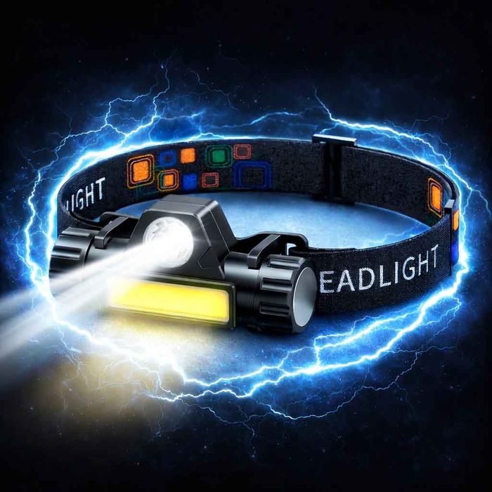 Налобний ліхтар BL-8101 500 лм USB акумуляторний XPE+COB з магнітом