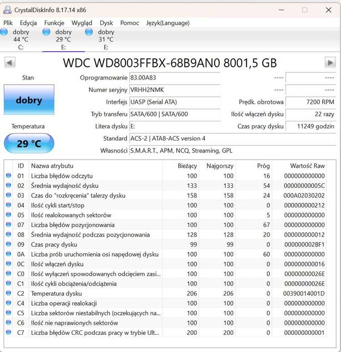 Dysk WD Red PRO 8 TB