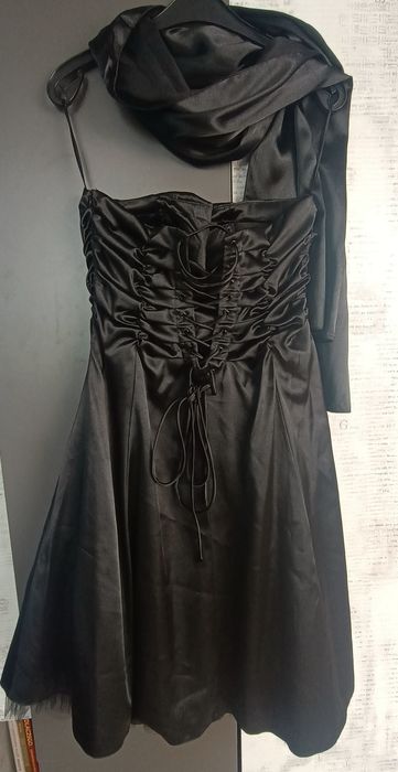 Czarna sukienka na specjalne okazje, Lissa, rozmiar 40