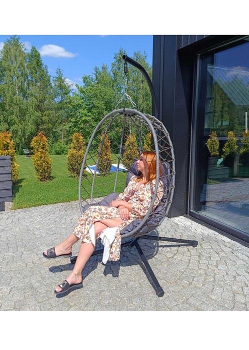 Kokon, Huśtawka ze stelażem Solidna Jakość, Bujak Ogród, Taras, Balkon