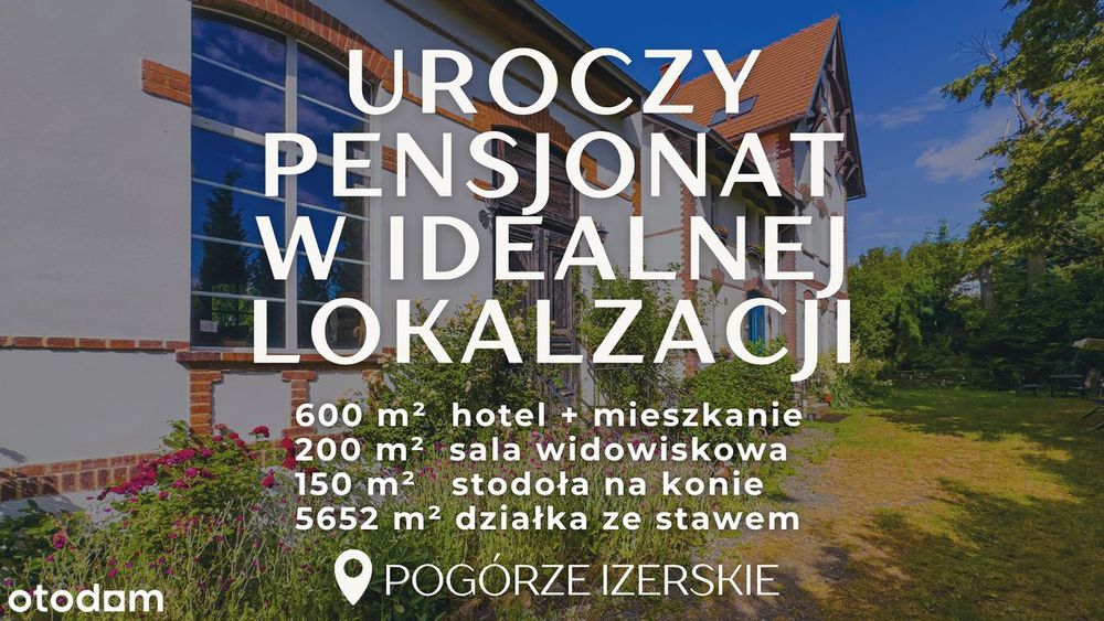 Wyjątkowy pensjonat z charakterem. Dom mieszkanie, staw, stodoła.