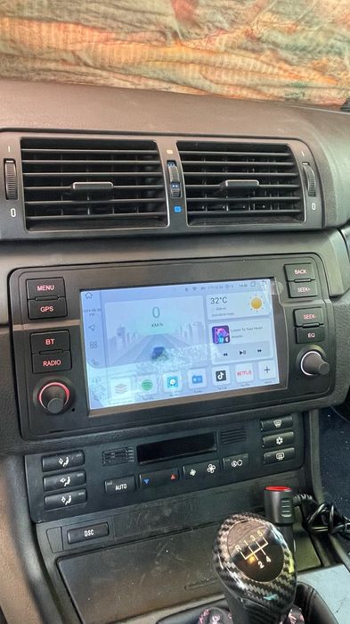 Radio 2 DIN Android BMW E46 + Carplay + Android auto + GPS + Kit mãos