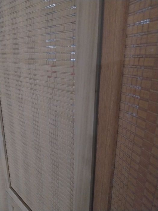 Biombo c/ 6 painéis madeira paulownia castanho