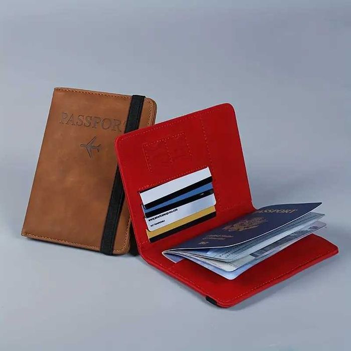 Carteira Passaporte Organizador Documentos Viagem * Azul