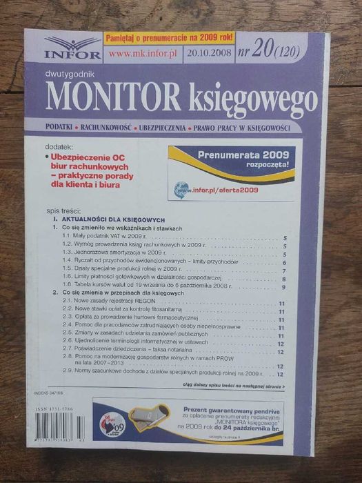 dwutygodnik MONITOR księgowego ; komplet