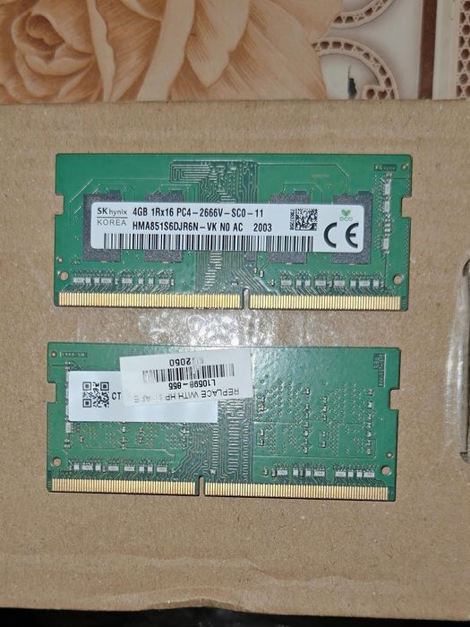 Оперативная память 8 Гб DDR4 SODIMM 2666