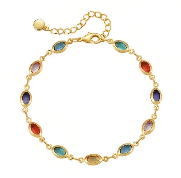 Bransoletka z kolorowymi oczkami