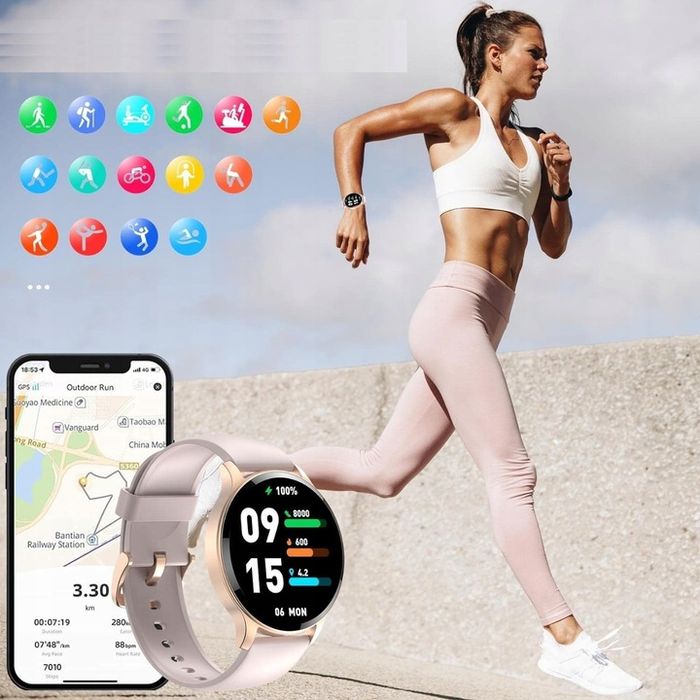 Smartwatch Elegancki Zegarek Damski Rozmowy Sport Aplikacja Polskie Me