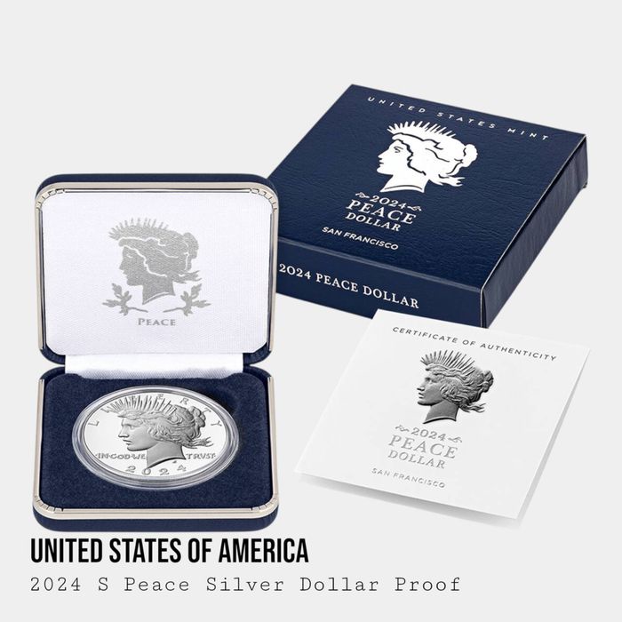 Morgan Peace Dollar 2021-2025 | Срібний долар США | Срібна монета США | US Mint | Proof UNC Reverse Proof | Інвестиційне срібло | USA | OGP COA