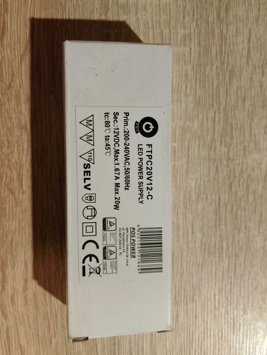 Zasilacz led flat FTPC 12V 20W C FTPC20V12-C