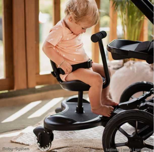 Dostawka do wózka z siedziskiem kierownicą Buggy Board 2-6 lat