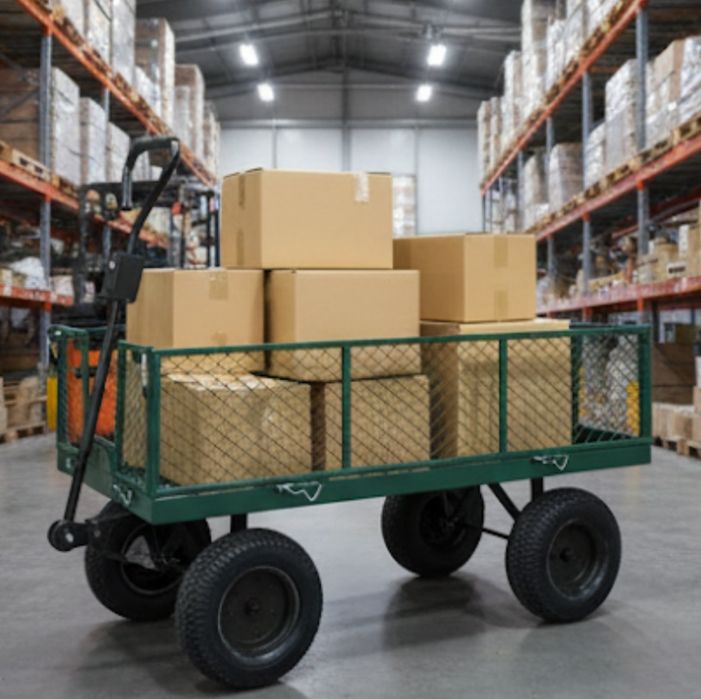 Pojemny wózek ogrodowy 300kg – ułatwia transport ciężkich ładunków