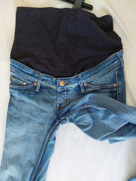 Spodnie ciążowe H&M Mama Skinny High Rib 36