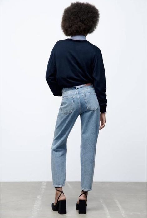 Джинси zara штани джинсы baggi баггі прямі кльош леопардові
