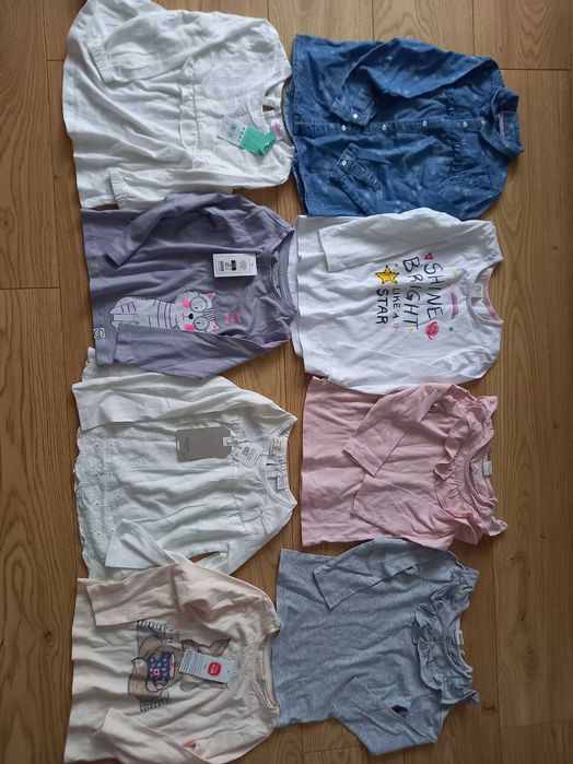 Komplet 98 h&m zara cool club Nowa koszulka bluzka z dlugim rekawem