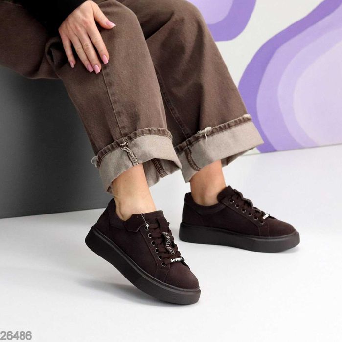 Жіночі замшеві кеди на потовщеній підошві, жіночі кеди на платформі