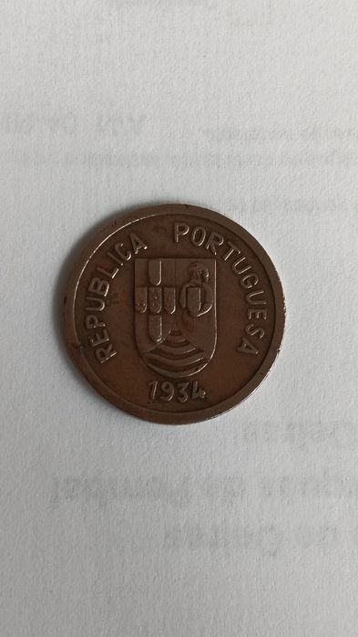 Moeda de 1 tanga 1934 Índia em cobre
