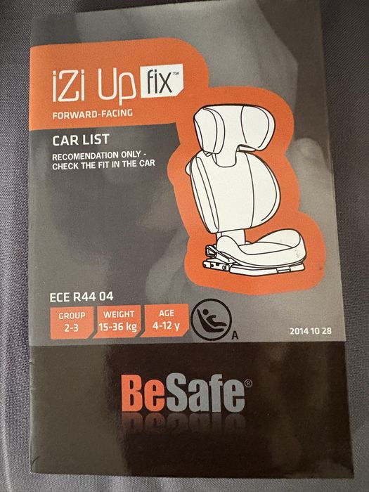 Cadeirinha besafe 4-12 anos