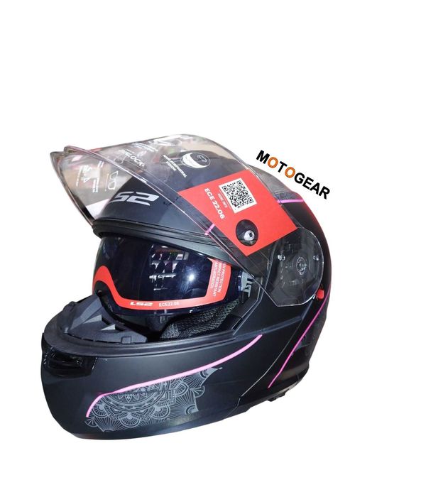 NOWY!!! Kask LS2 FF908 Strobe II czarny z różowym r. S, L