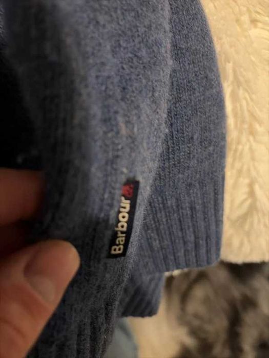 Barbour Sweter Golf Wełna I Bawełna