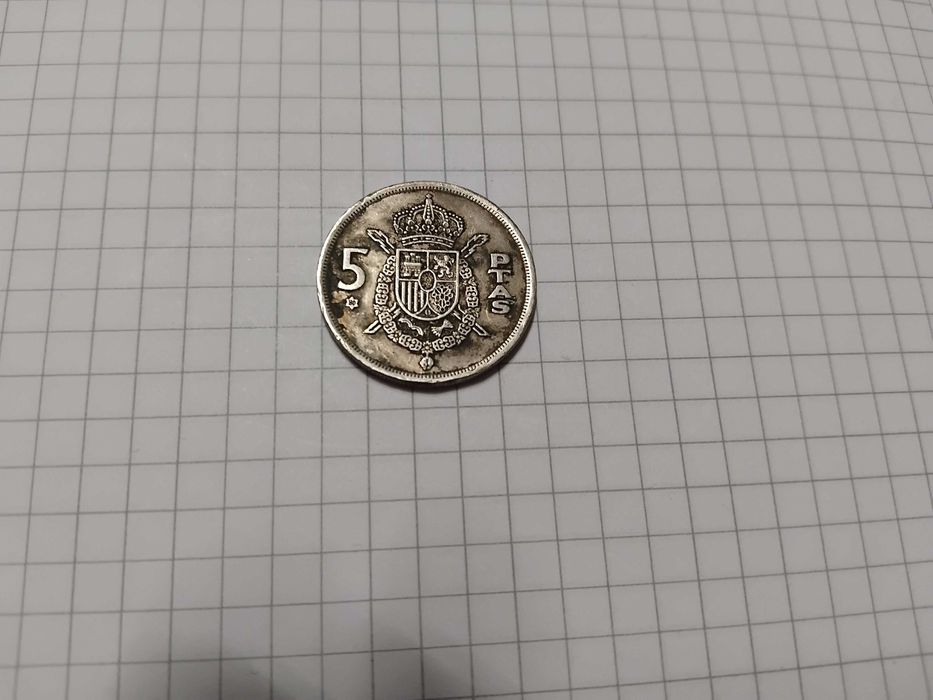 Moeda 5 Pesetas Juan Carlos I 1975