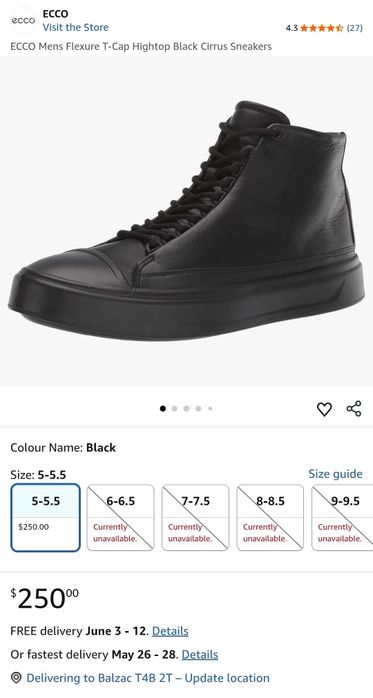 Ecco Flexure T-Cup Man US11,5