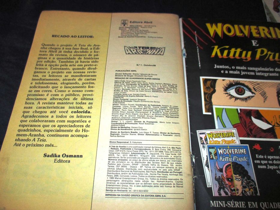 Livros BD A Teia do Aranha 1 a 4 Abril formato A4