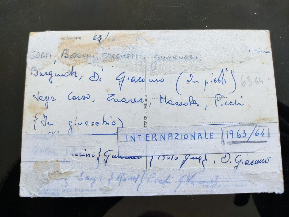 Postal do Inter de Milão 1963 /64