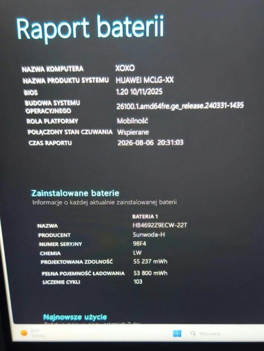 Laptop Huawei MatBook16