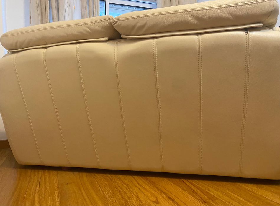 Sofá confortável de pele verdadeira  2-3 lugares