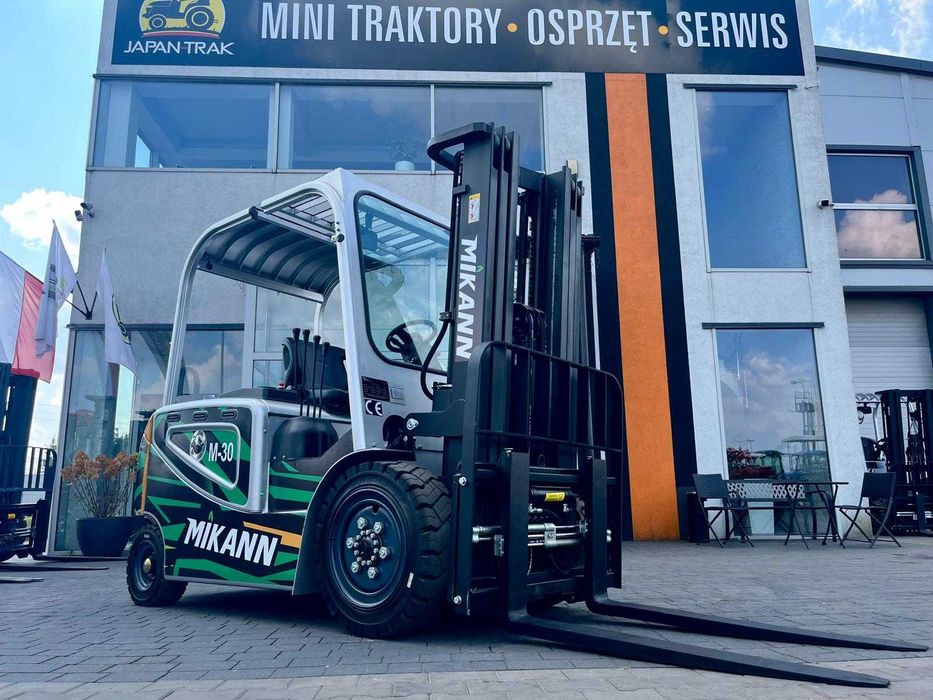 Wózek Widłowy Elektryczny 3T MIKANN, Maszt 4.5m,Triplex, Półkabina