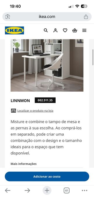 Móveis Ikea - estante de metal, mesa escrivaninha, candeeiro de mesa