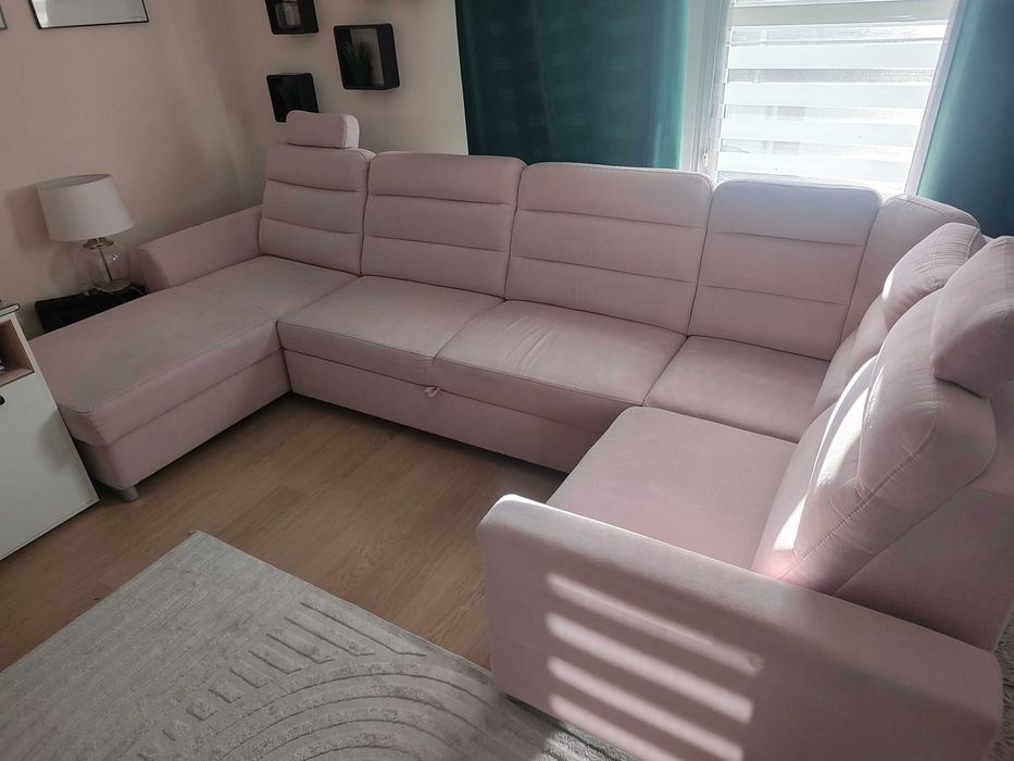 Narożnik z funkcją spania w kształcie litery U