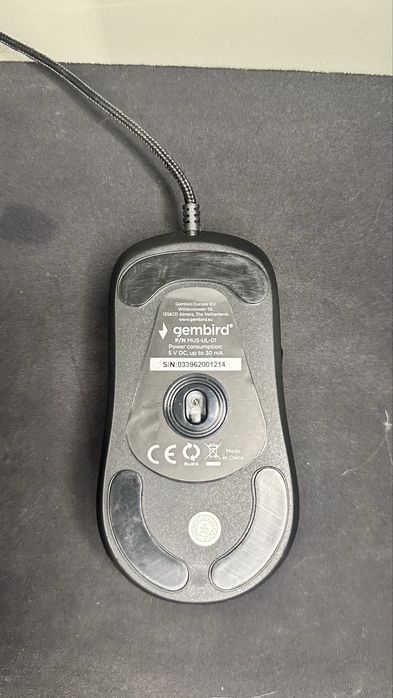 Mouse Gembird com botões laterais – ergonómico