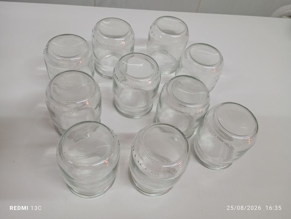 10 copinhos de iogurte em vidro