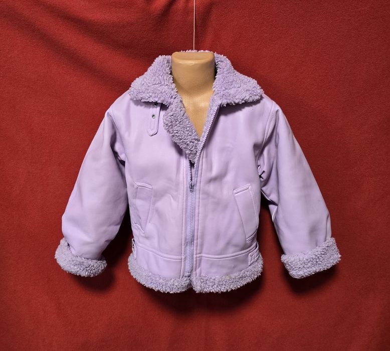 Стильна дитяча дублянка куртка шкірзам