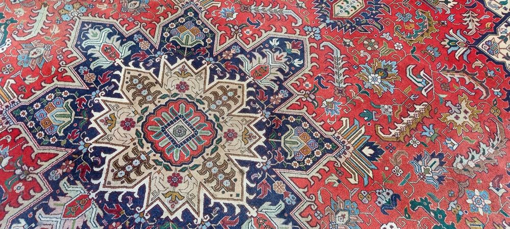 Tabriz Medallion dywan wełniany irański tkany ręcznie 328 x 204cm pers