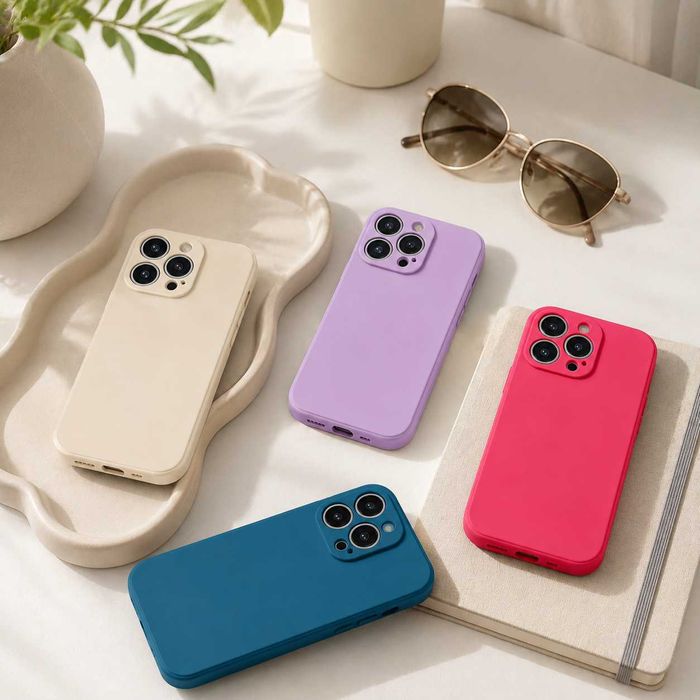 Etui iPhone 13 / 14 / 15 / 16 / 17 – Pro / Pro Max / Plus / Edge / Mini / Air / Plecki Case Różne Kolory Obudowa Ochronna