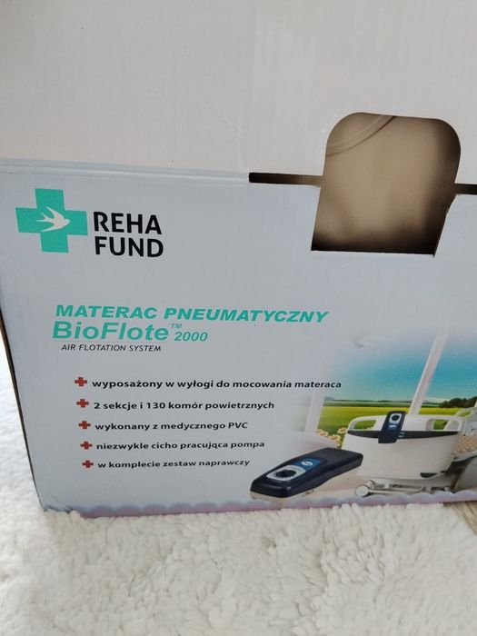 Materac przeciwodleżynowy Reha Fund BioFlote 2000 komplet nowy