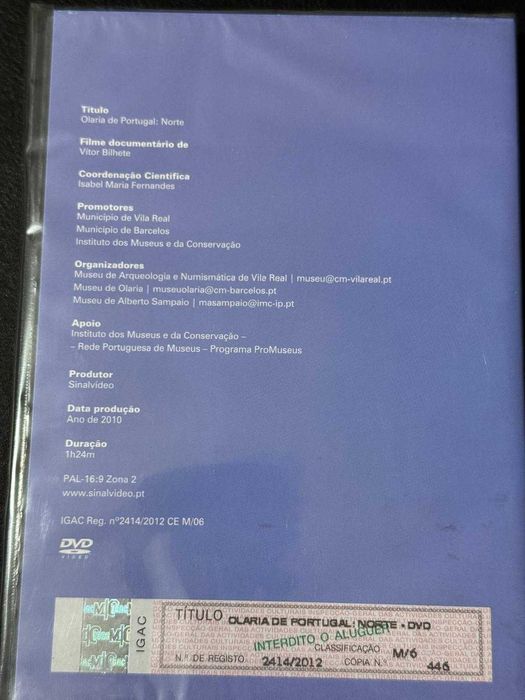 DVD Olaria de Portugal Norte, documentário [Novo]