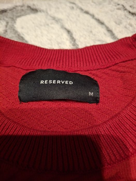 Sweter męski czerwony Reserved