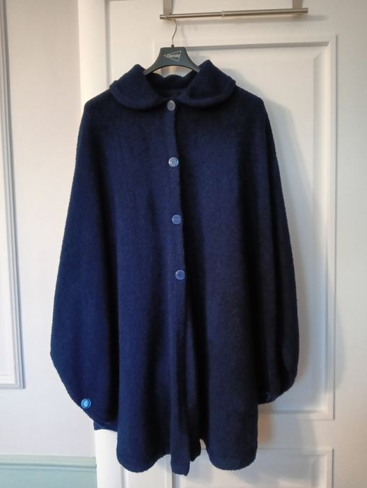 Ponczo ,kardigan granatowy