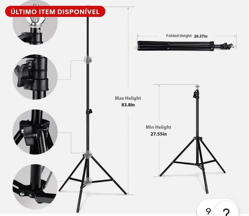 Tripé fotográfico Backdrop stand