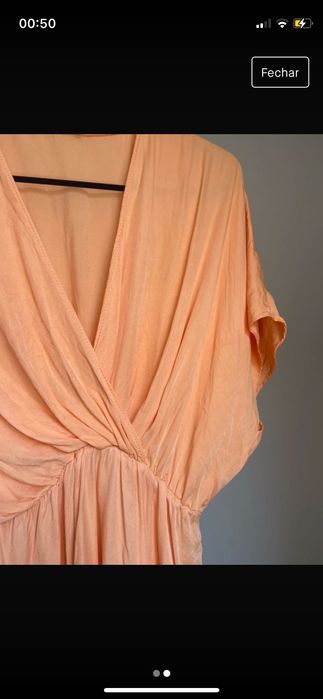 Vestido acetinado da Zara -tamanho XS