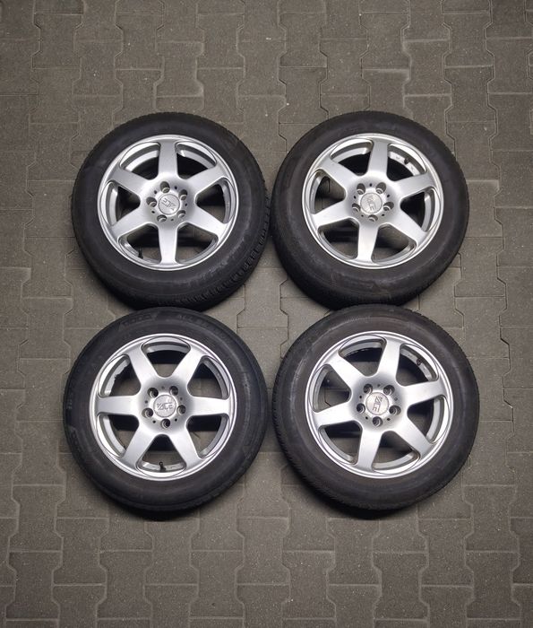 5x100 felgi 15 cali komplet z dwuletnimi oponami